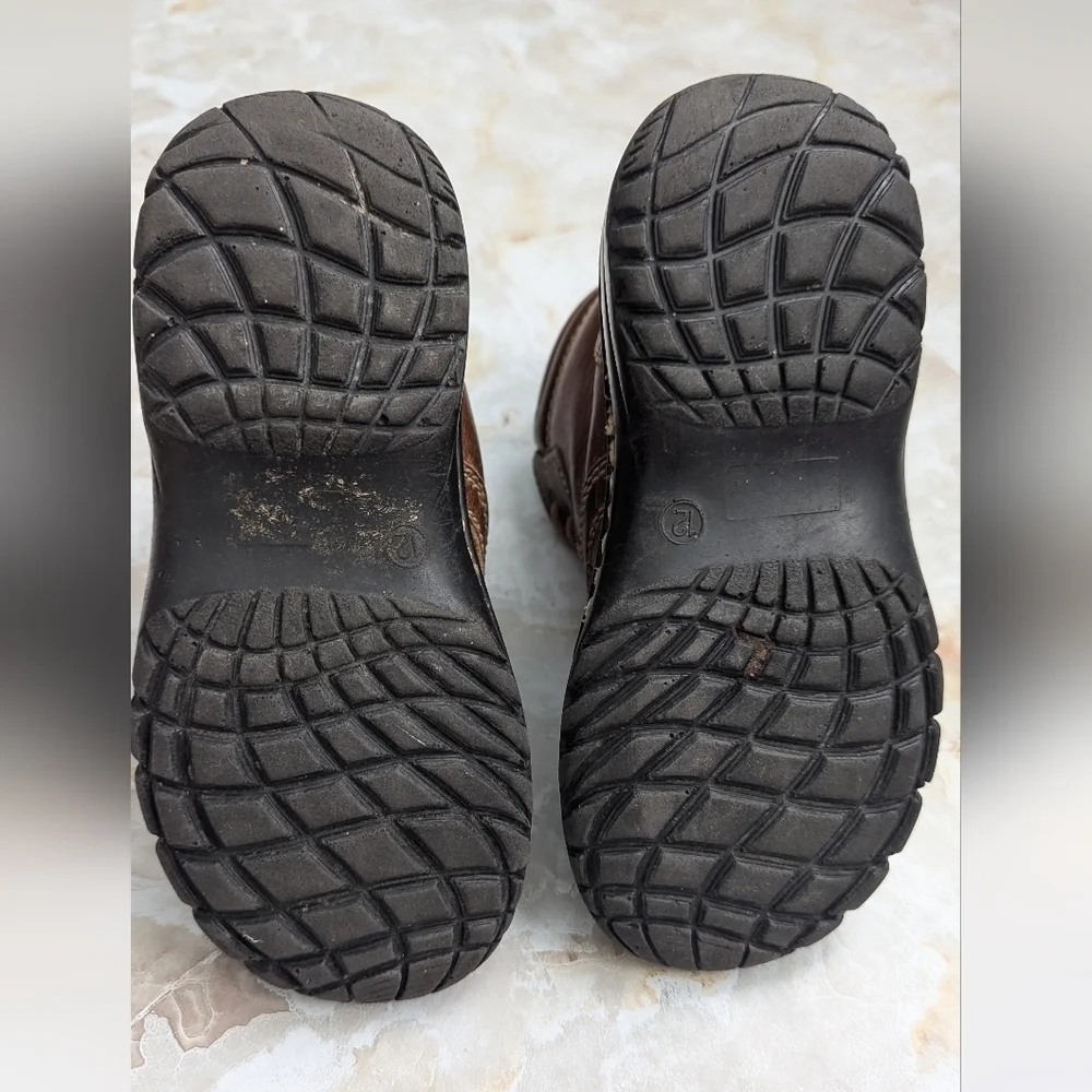 Kids Double H Leather Upper Boots Size 12D